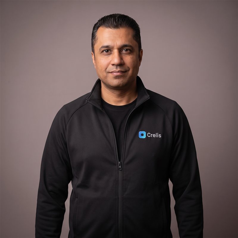 Akshat, Co-founder, President & Chief Commercial Officer of Crelis.ai